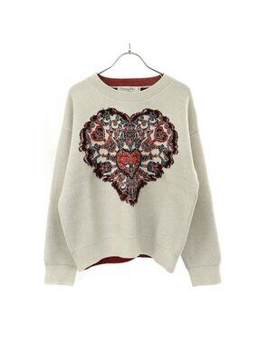 Christian Dior 2023 Cruise Collection Heart Bandana Knit Sweater 314 S55 Am012